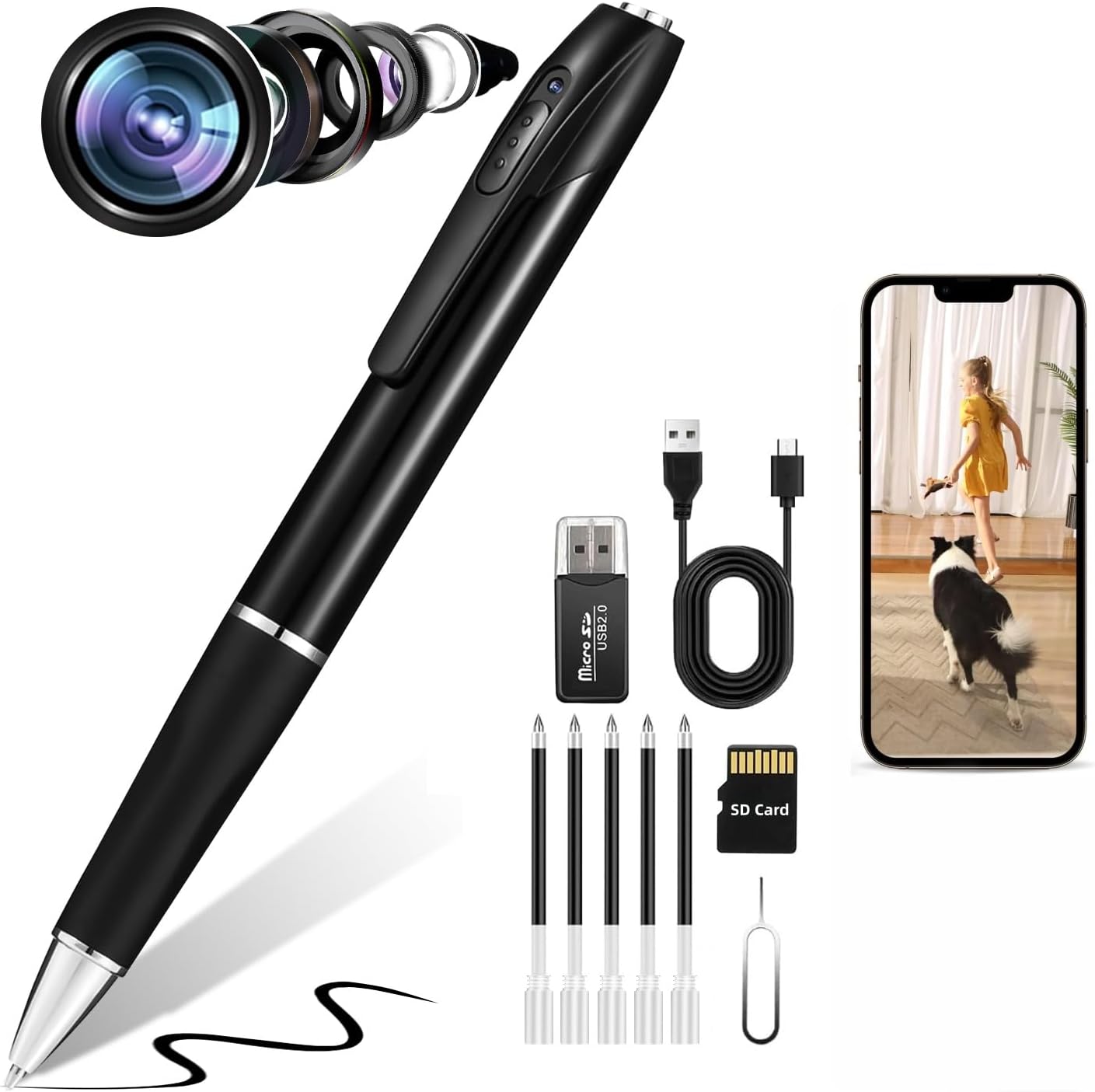 1080P Body Camera Long Battery Life Micro Pen Camera