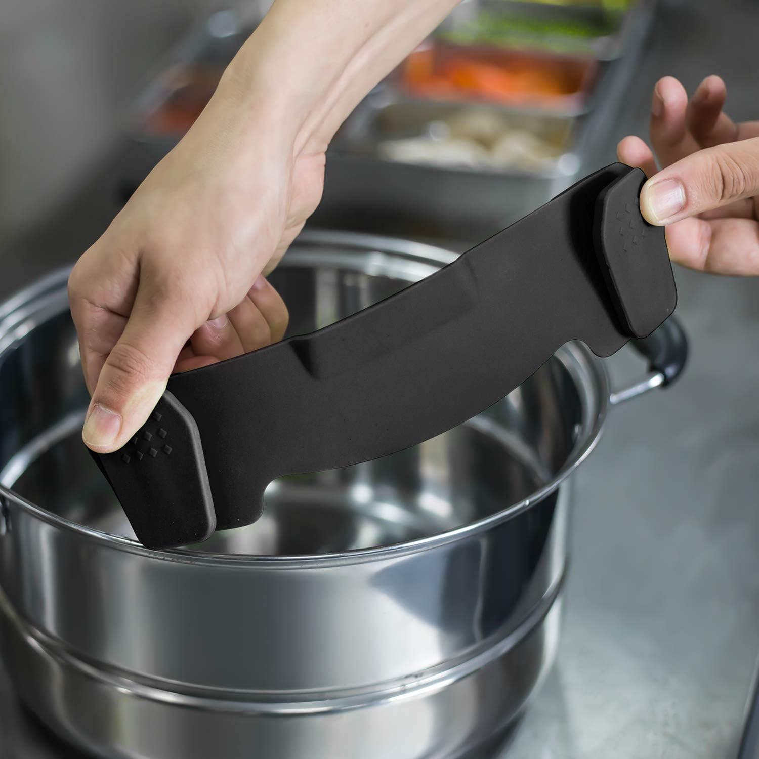 AUOON Clip On Strainer Silicone for All Pots and Pans