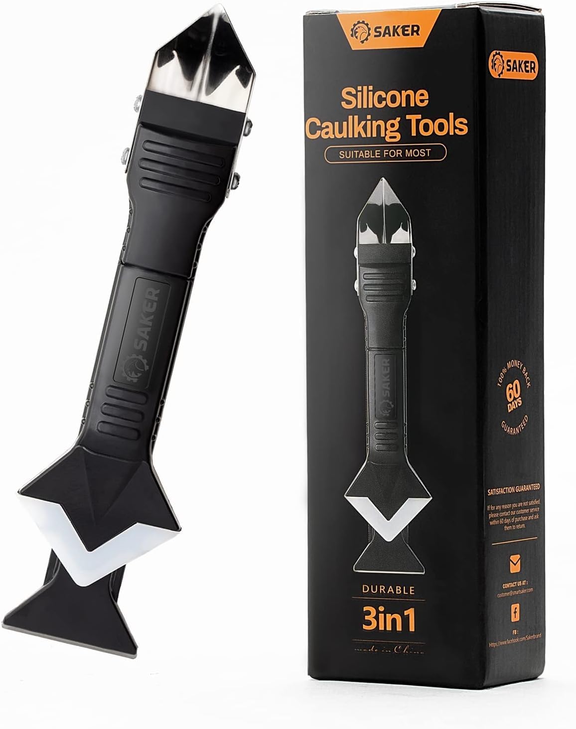 Saker Silicone Caulking Tools-3 in 1 Sealant Finishing Tool