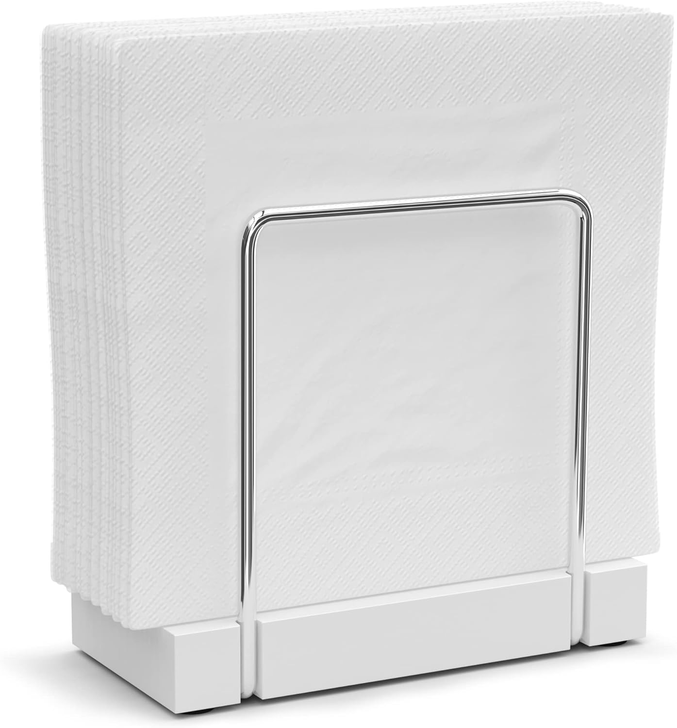 Wican Napkin Holder for Table Bamboo Iron Standing