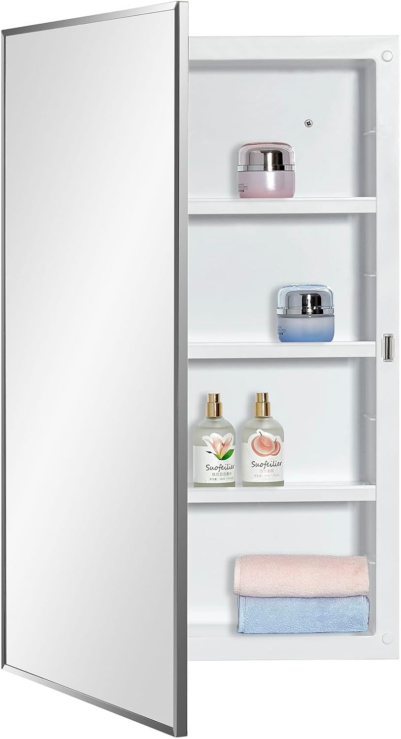 Plastic Bathroom Medicine Mirror Cabinet