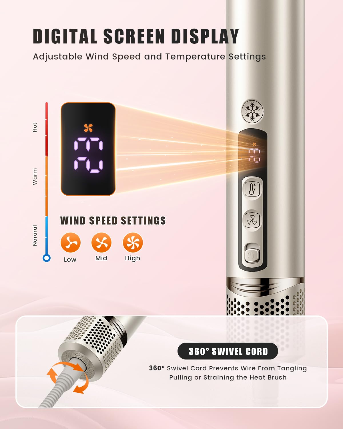 8-in-1 Professional Hot Air Styler&Hair Dryer Brush