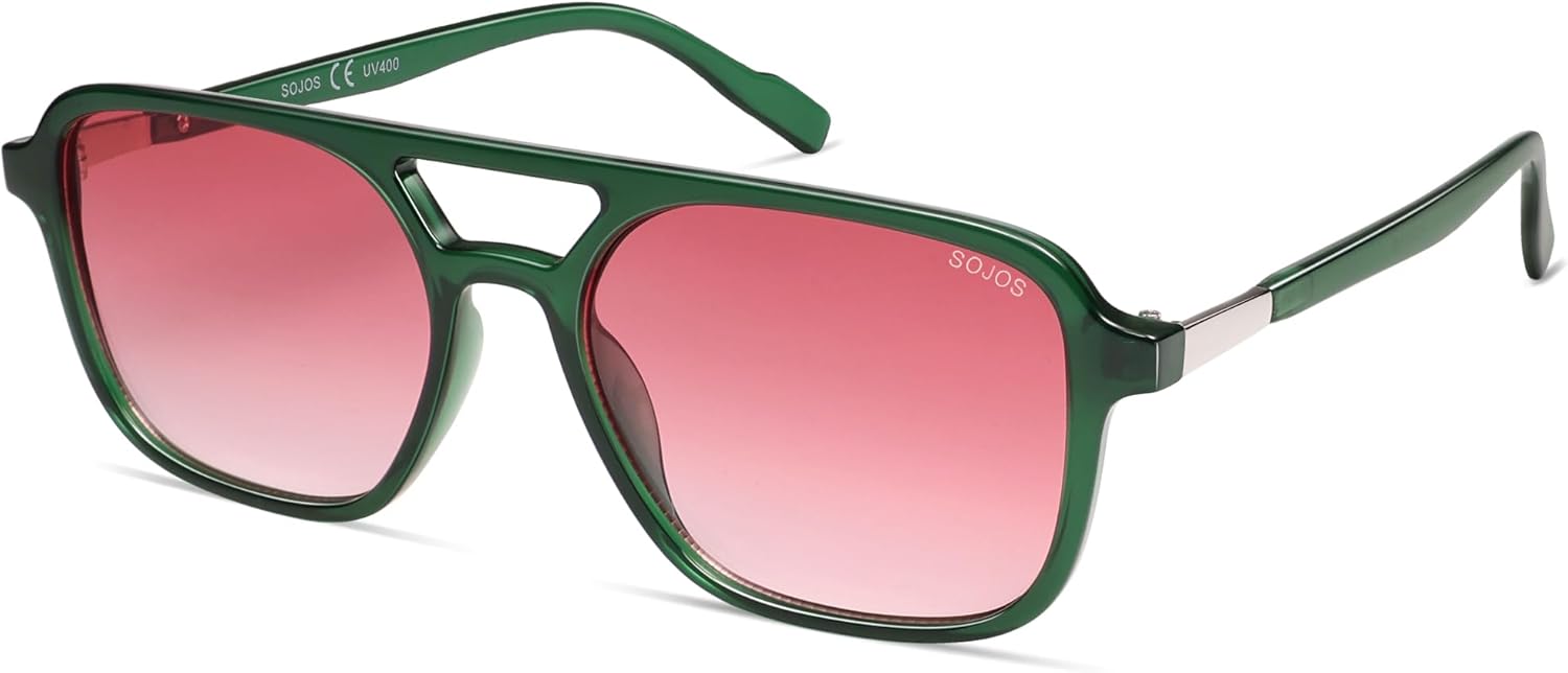 SOJOS Retro Aviator Sunglasses