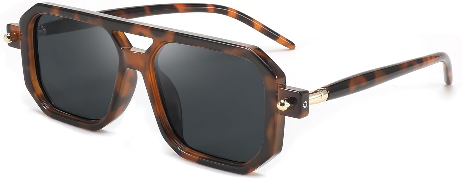 Vintage Flat Aviator Sunglasses for Women Men