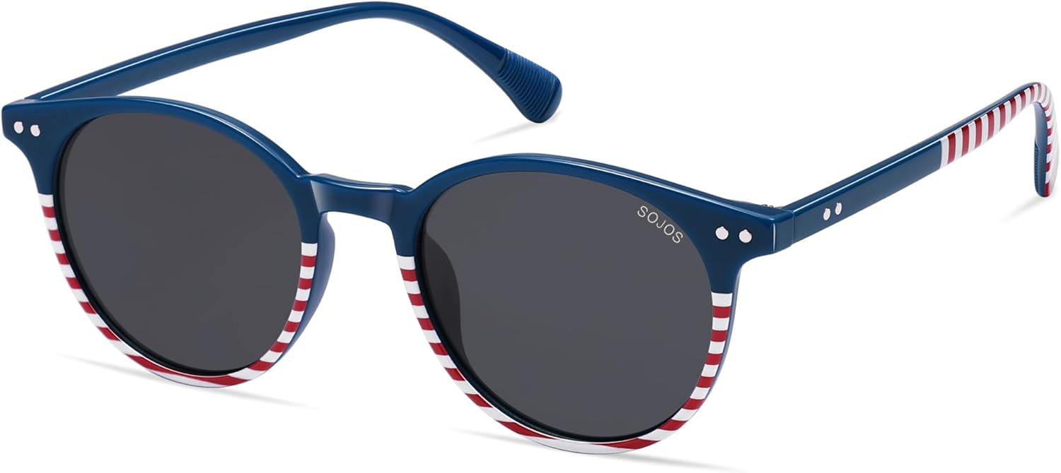 SOJOS Small Round Polarized Sunglasses