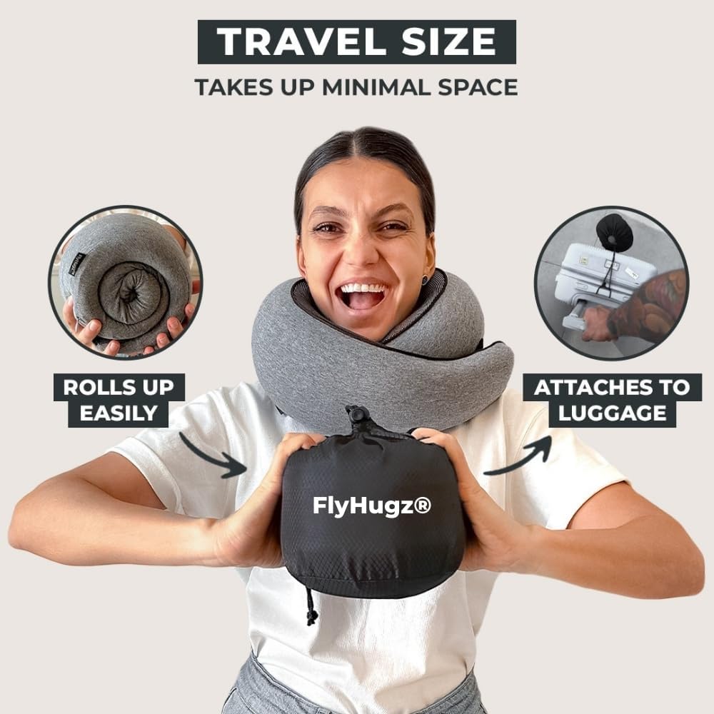 FlyHugz® Memory Foam Travel Pillow