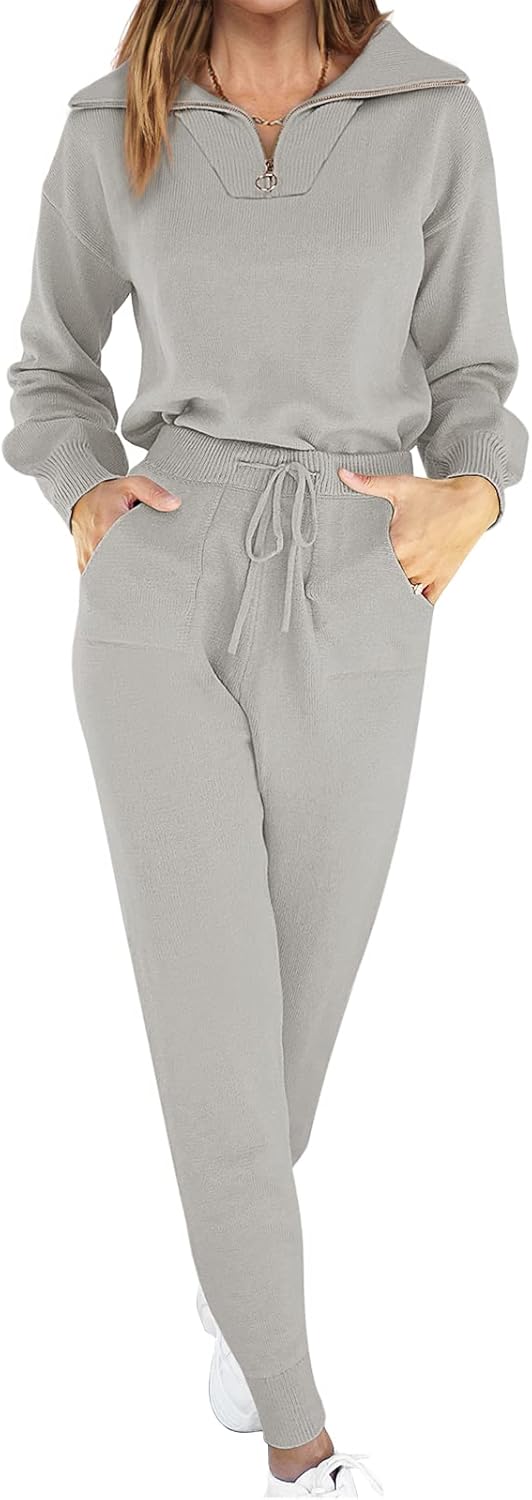 Women's Knit Jogger Tracksuit Outfit