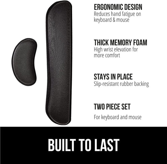 Gorilla Grip Memory Foam Wrist Rest Keyboard & Mouse