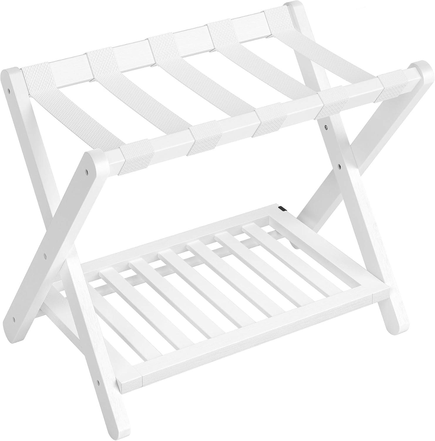 SONGMICS Solid Wood Luggage Rack for Guest Room