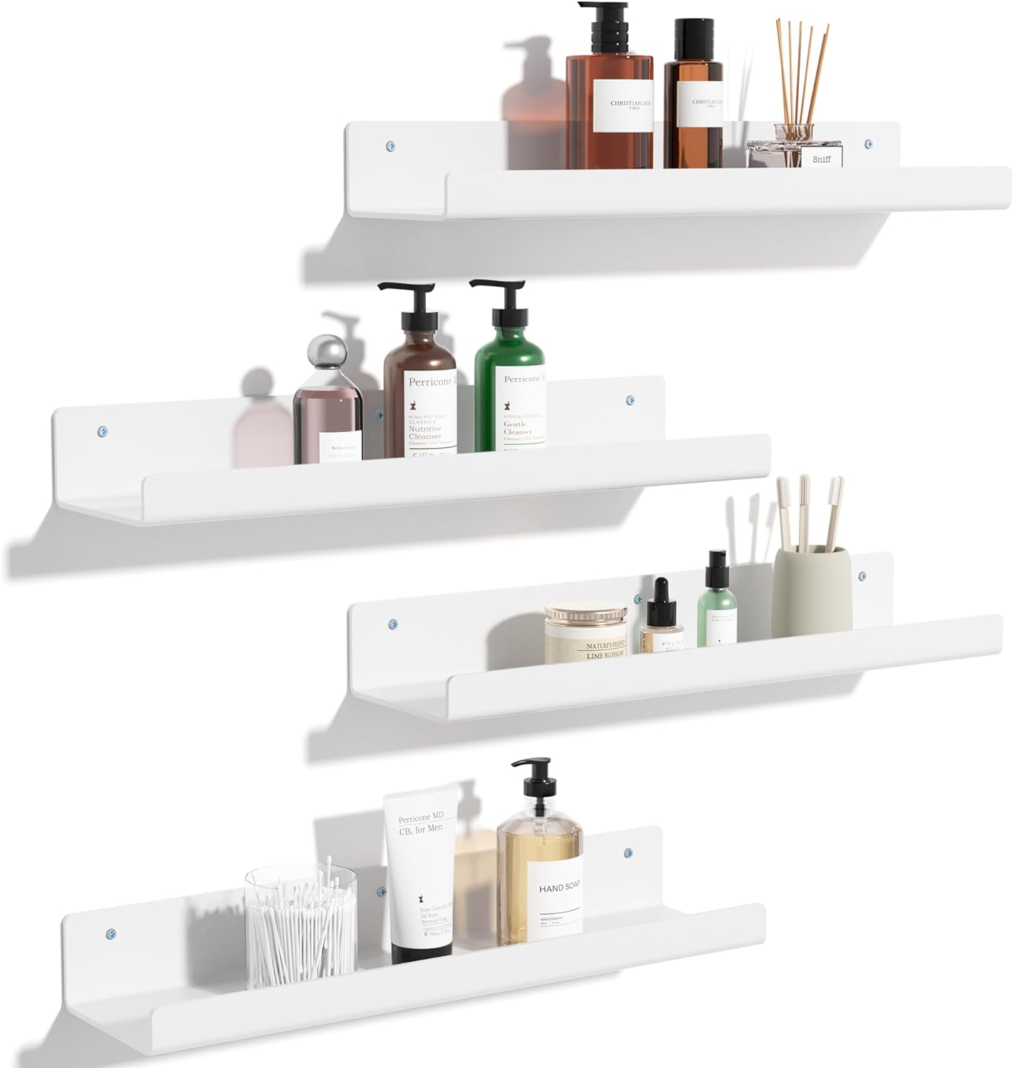 Upsimples Acrylic Shelves for Bathroom Storage