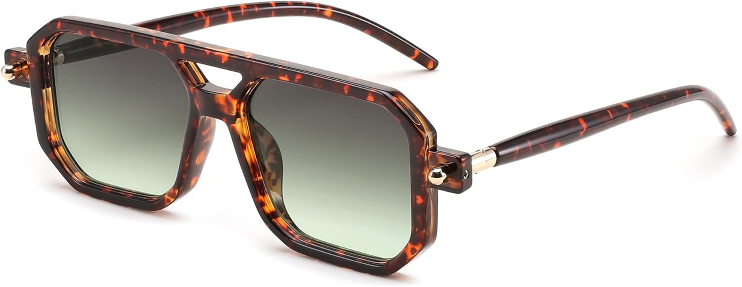 Vintage Flat Aviator Sunglasses for Women Men