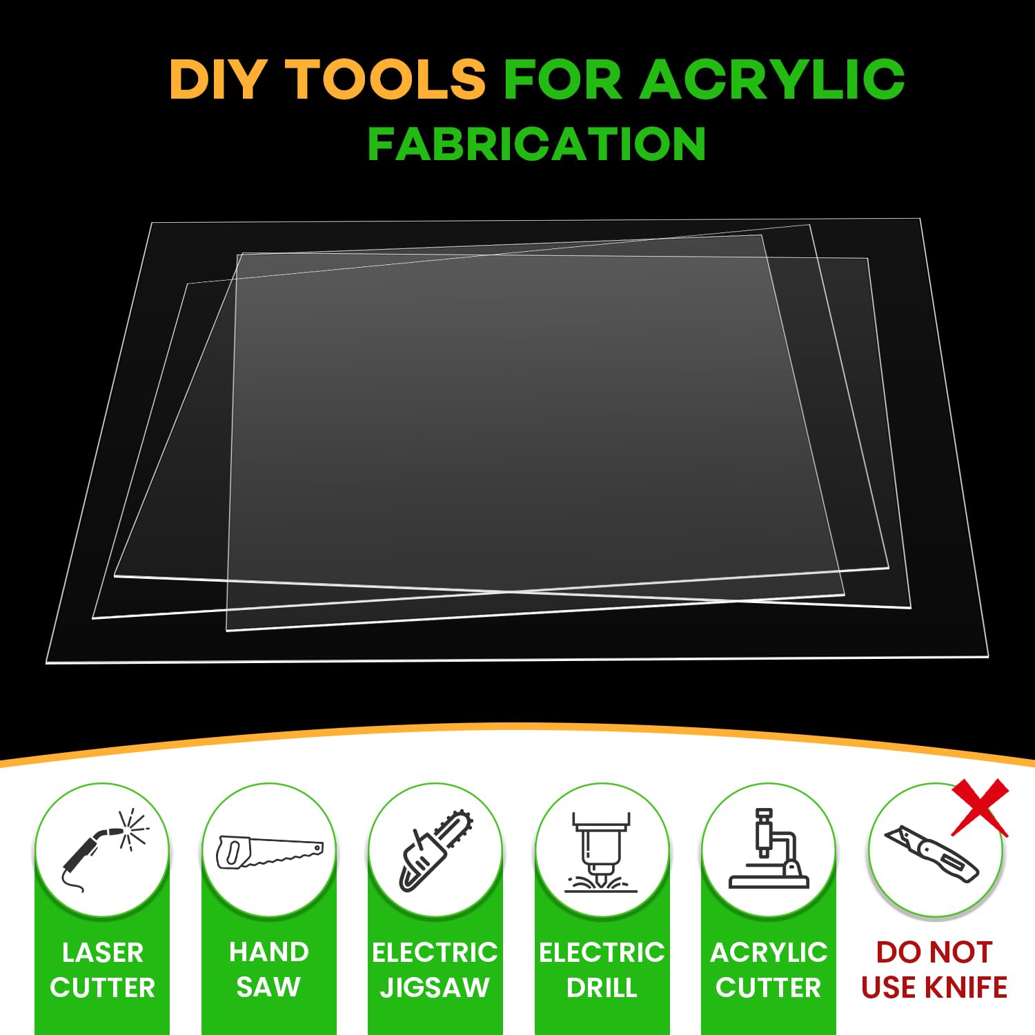 VOISEN Plexi Glass Sheets for Crafts