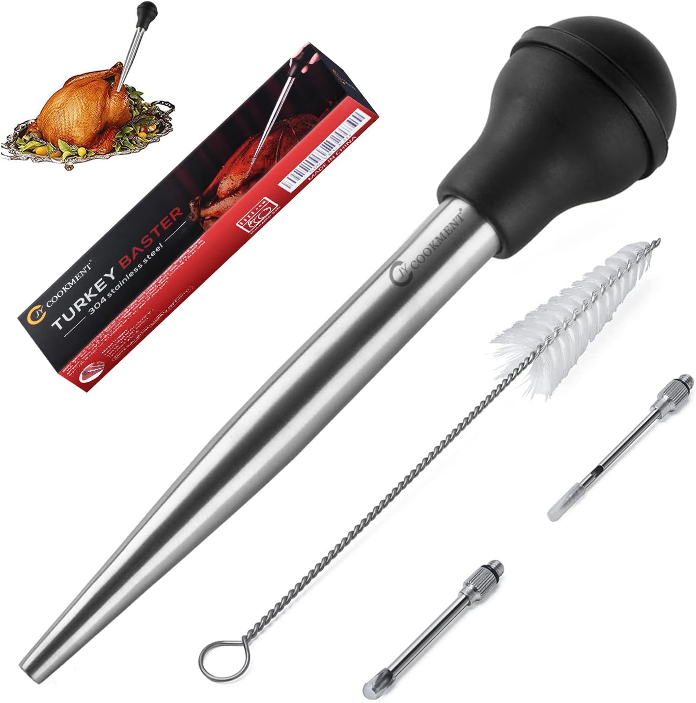 JY COOKMENT Marinade Injector with Brushes