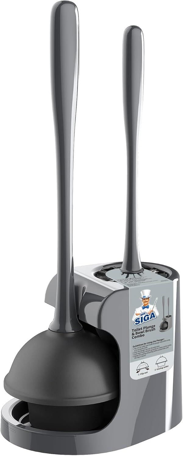 MR.SIGA Toilet Plunger and Bowl Brush Combo