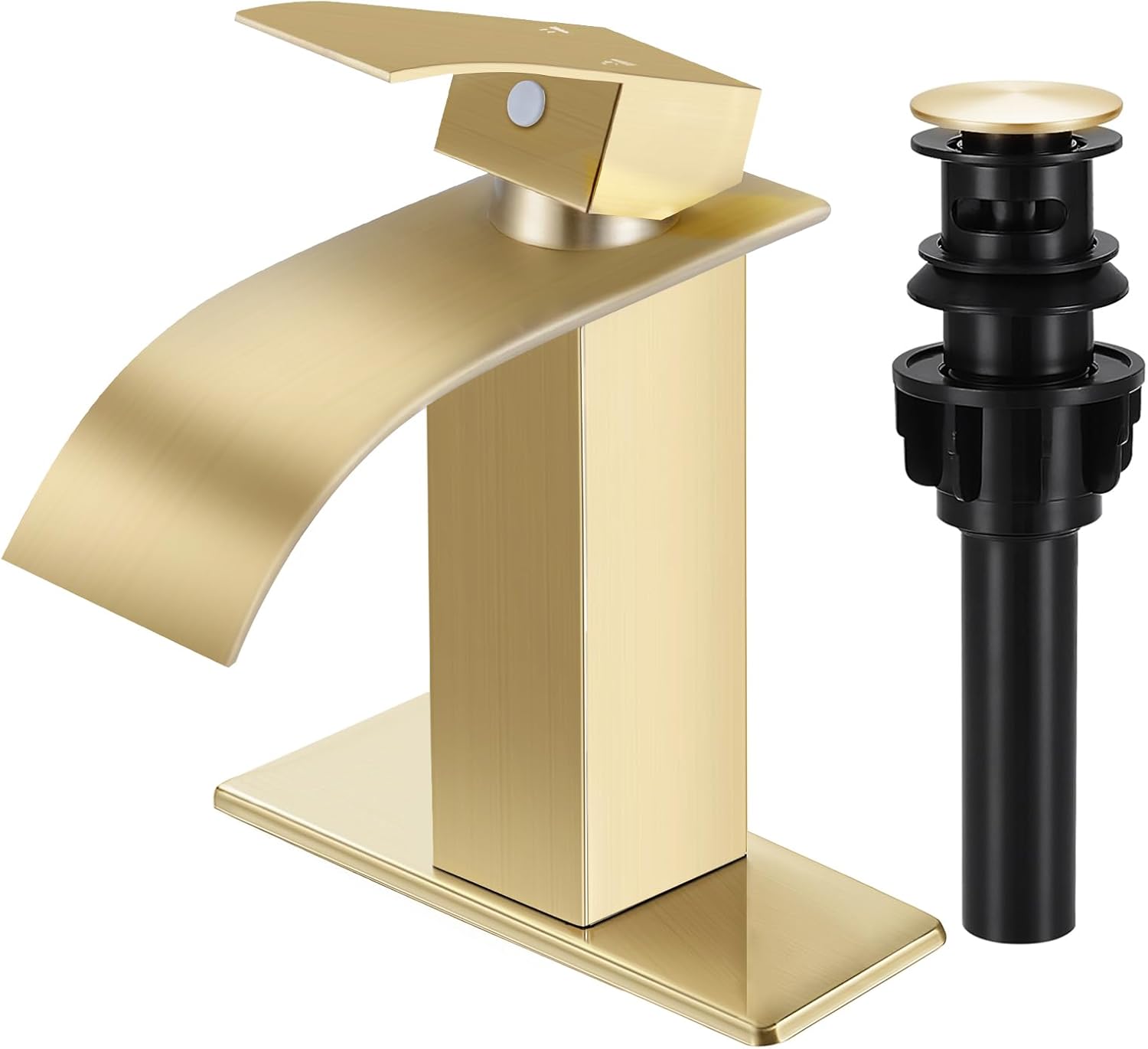 Matte Black Waterfall Bathroom Faucet