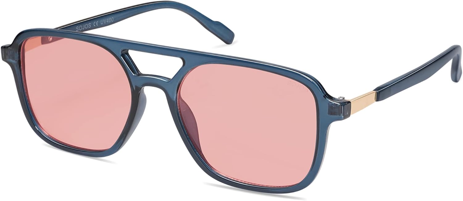 SOJOS Retro Aviator Sunglasses
