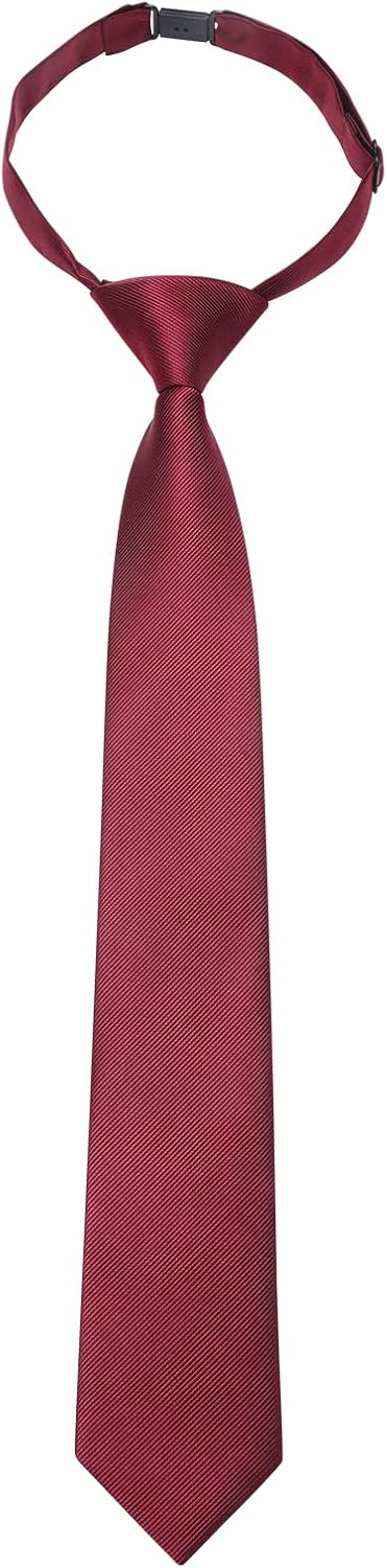 Enlision Boys Ties Solid Color Pre-Tied Kids Necktie