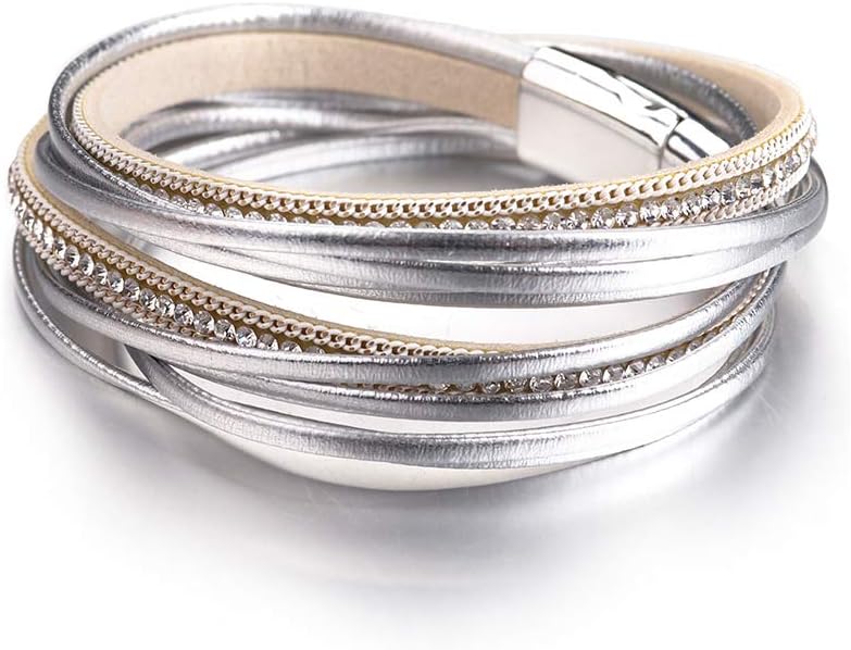 Fesciory Boho Leather Wrap Bracelet Women