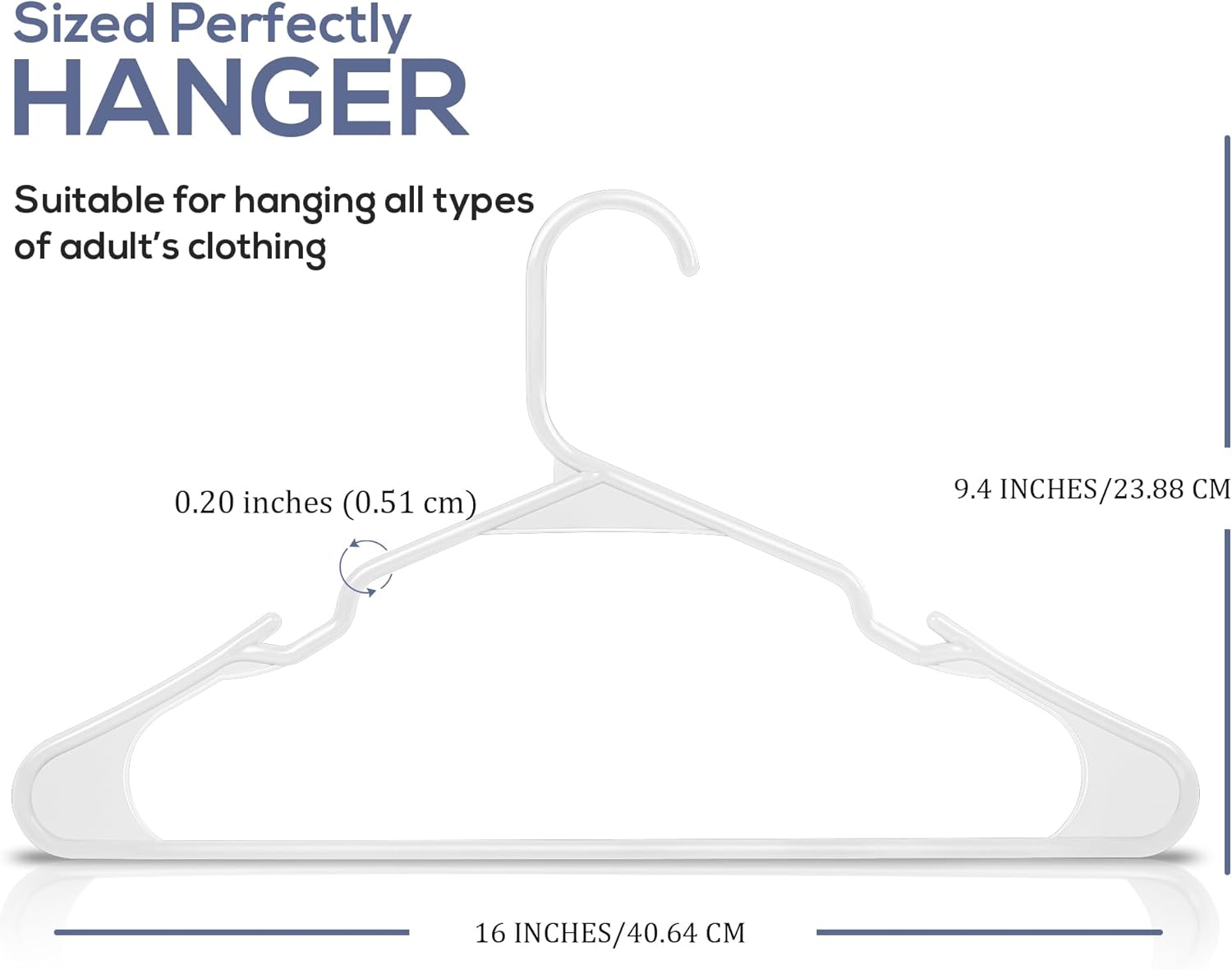 Utopia Home Plastic Hangers Space Saving Clothes Hanger