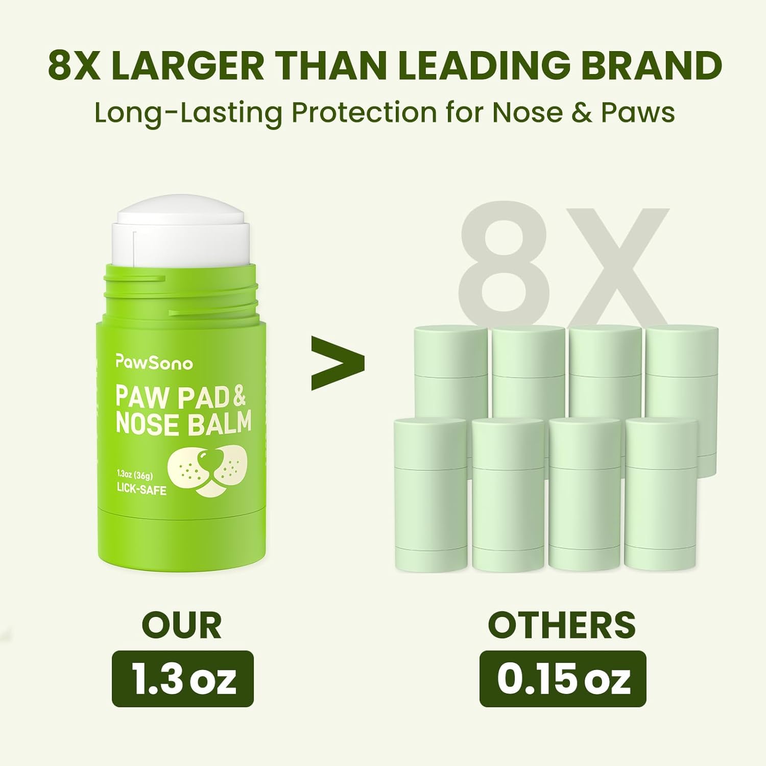 Lick-Safe Dog Paw & Nose Balm Stick with Coconut Oil