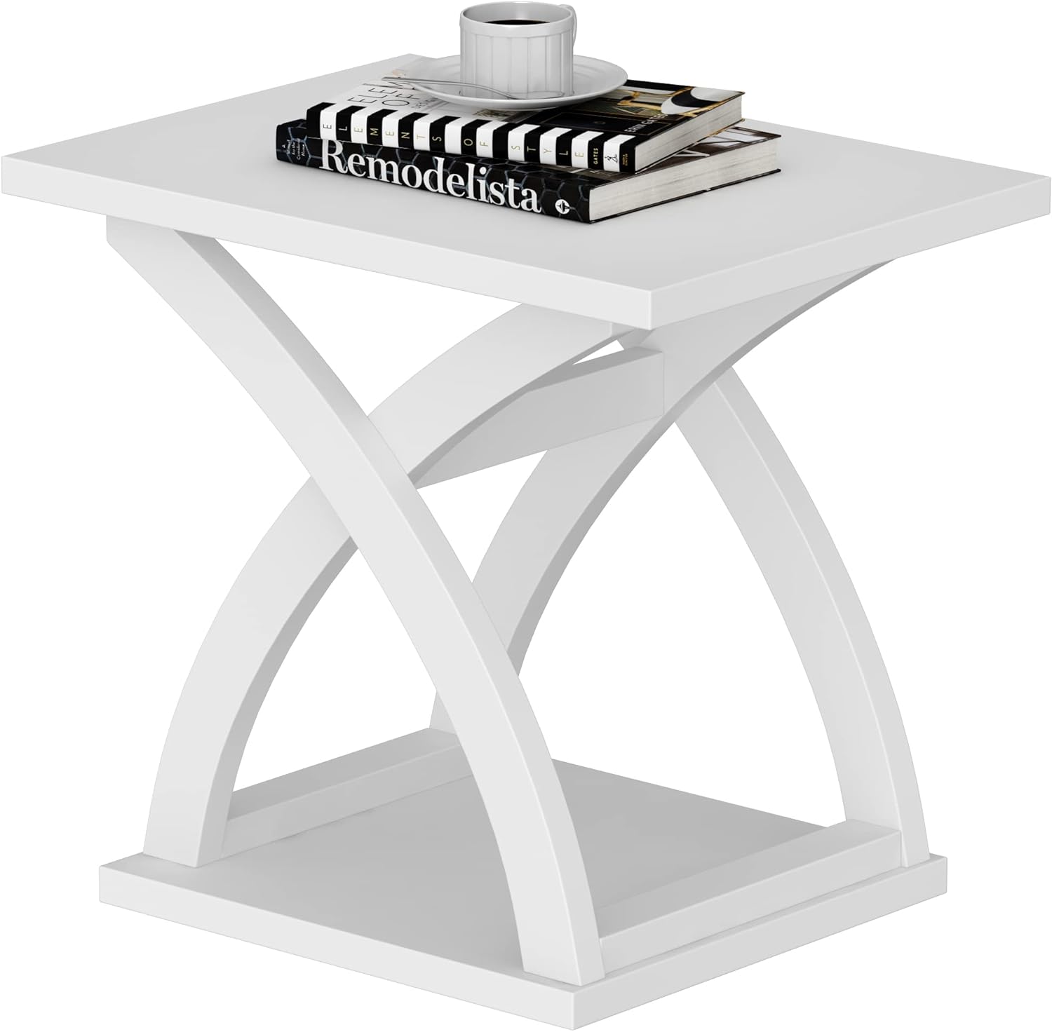 ChooChoo End Side Modern End Table with Storage Shelf
