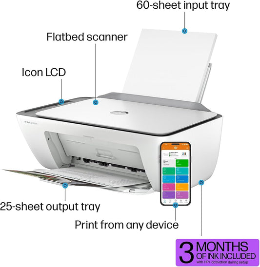 HP DeskJet 2855e Wireless Color Printer