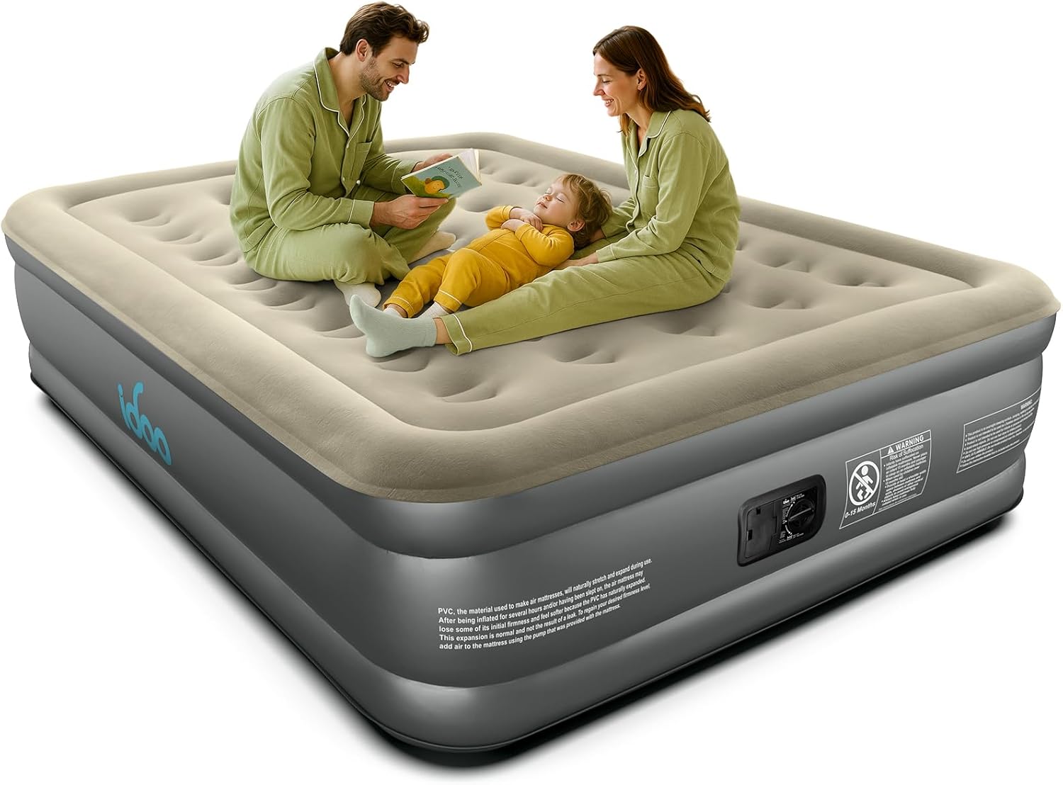 iDOO Queen Air Mattress with Built-in Pump
