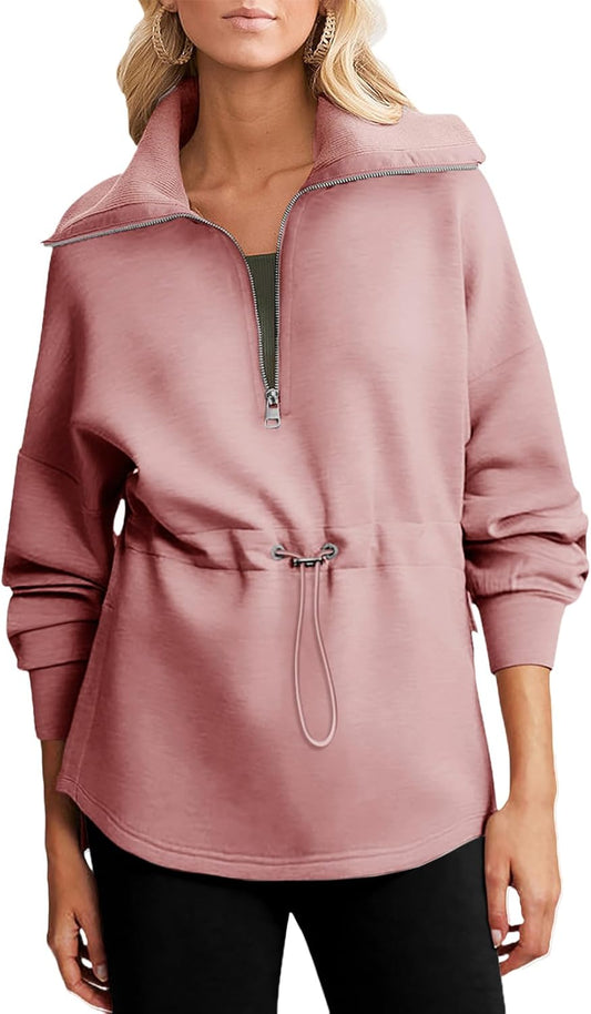 Dokotoo Womens Sweatshirt Oversized Half Zip