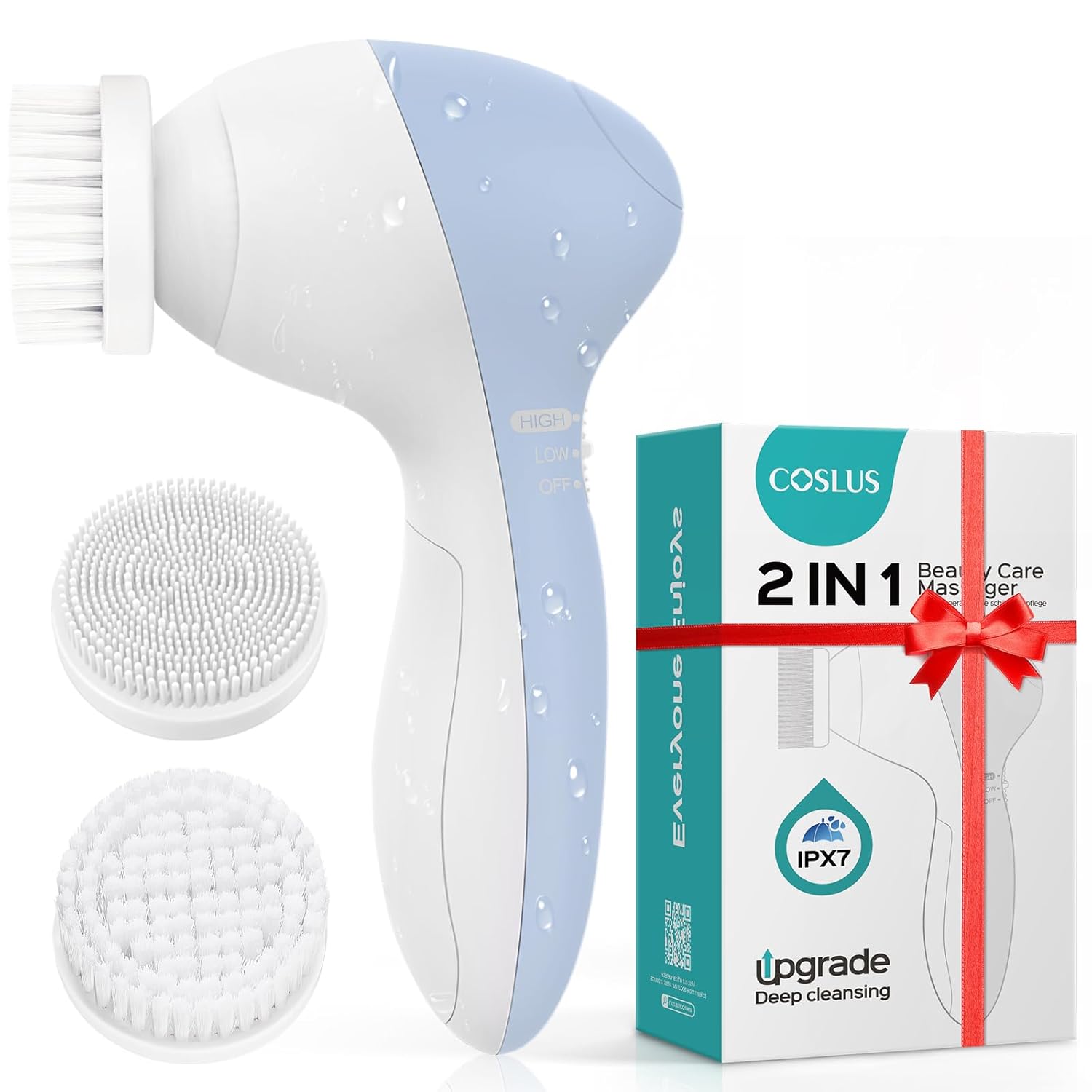 COSLUS Facial Cleansing Brush Silicone Face Scrubber