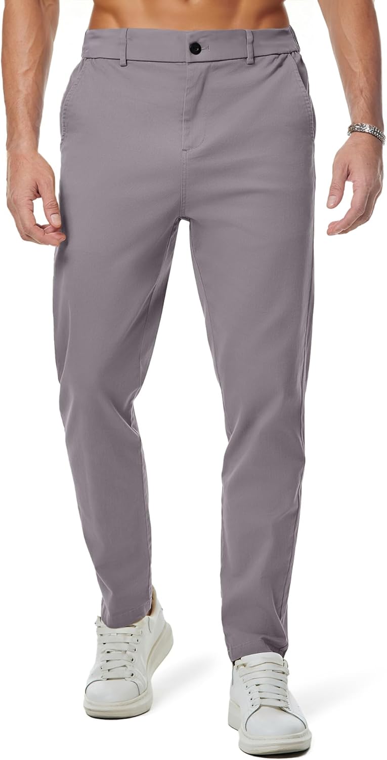 JMIERR Men's Chino Pants Casual Stretch Waist