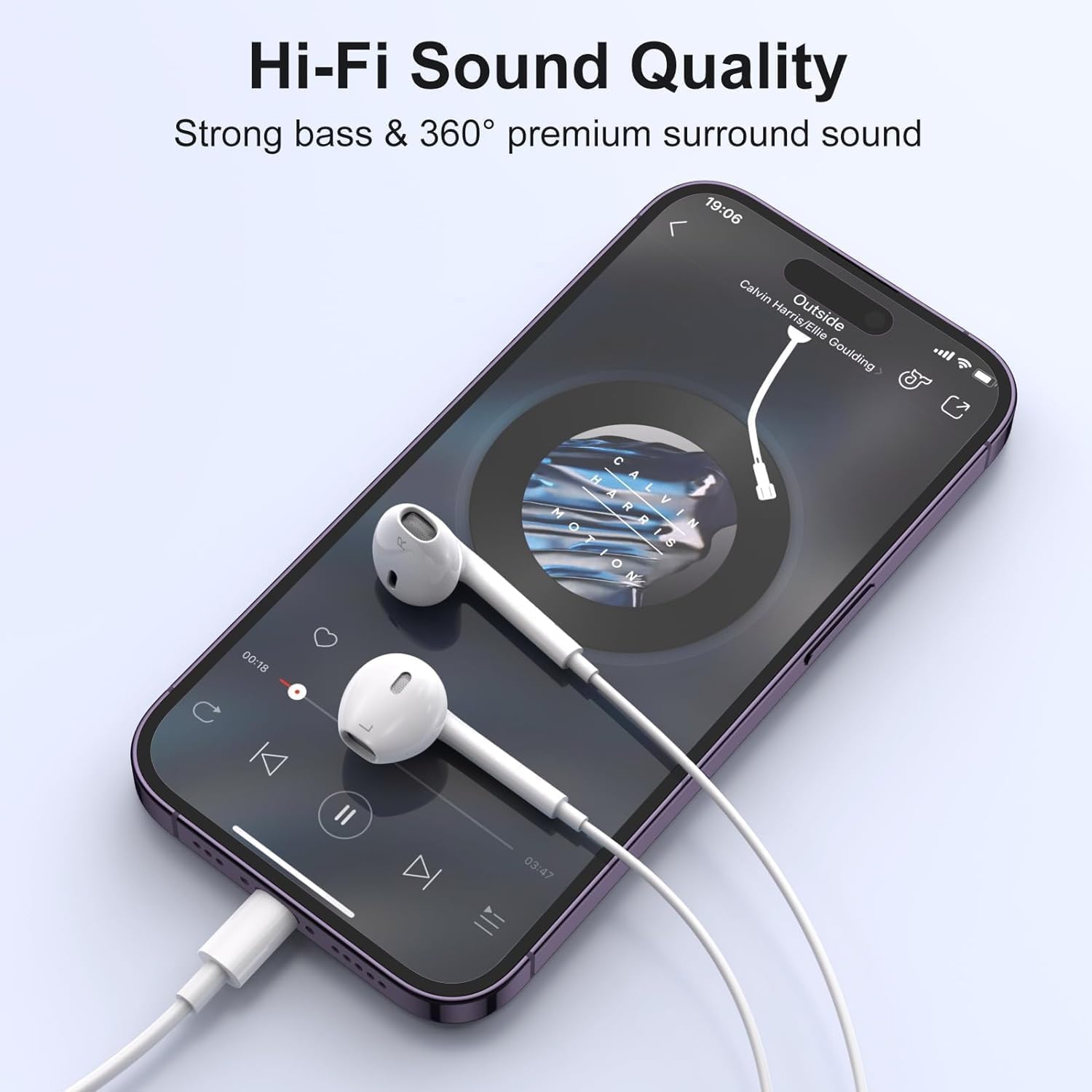 iPhone Headphones with Microphone and Controls
