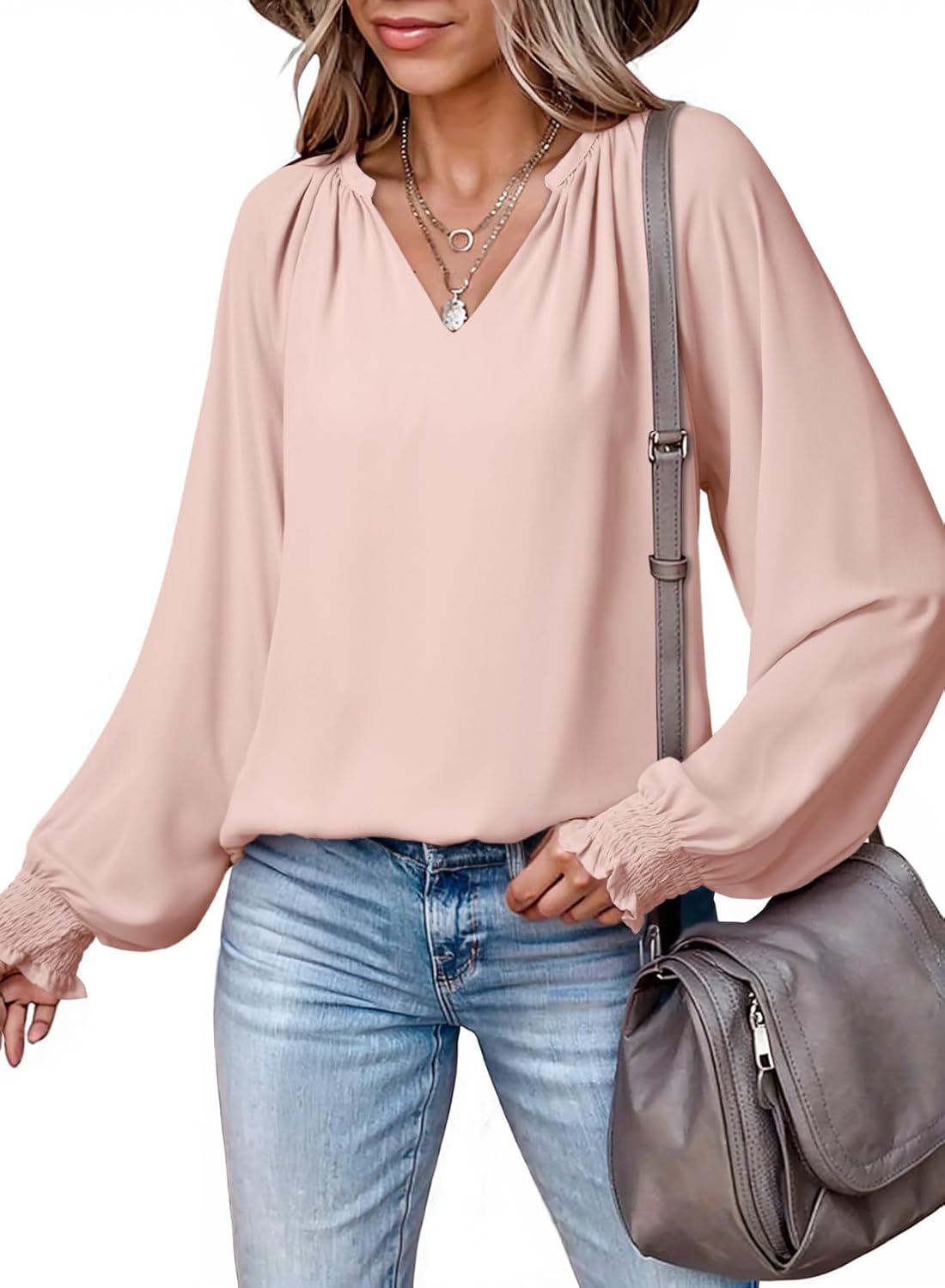 Long Sleeve Chiffon Floral Top Women