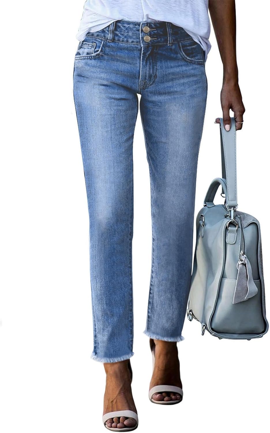 Sidefeel Women's High Waisted Jeans Strechy Fashion