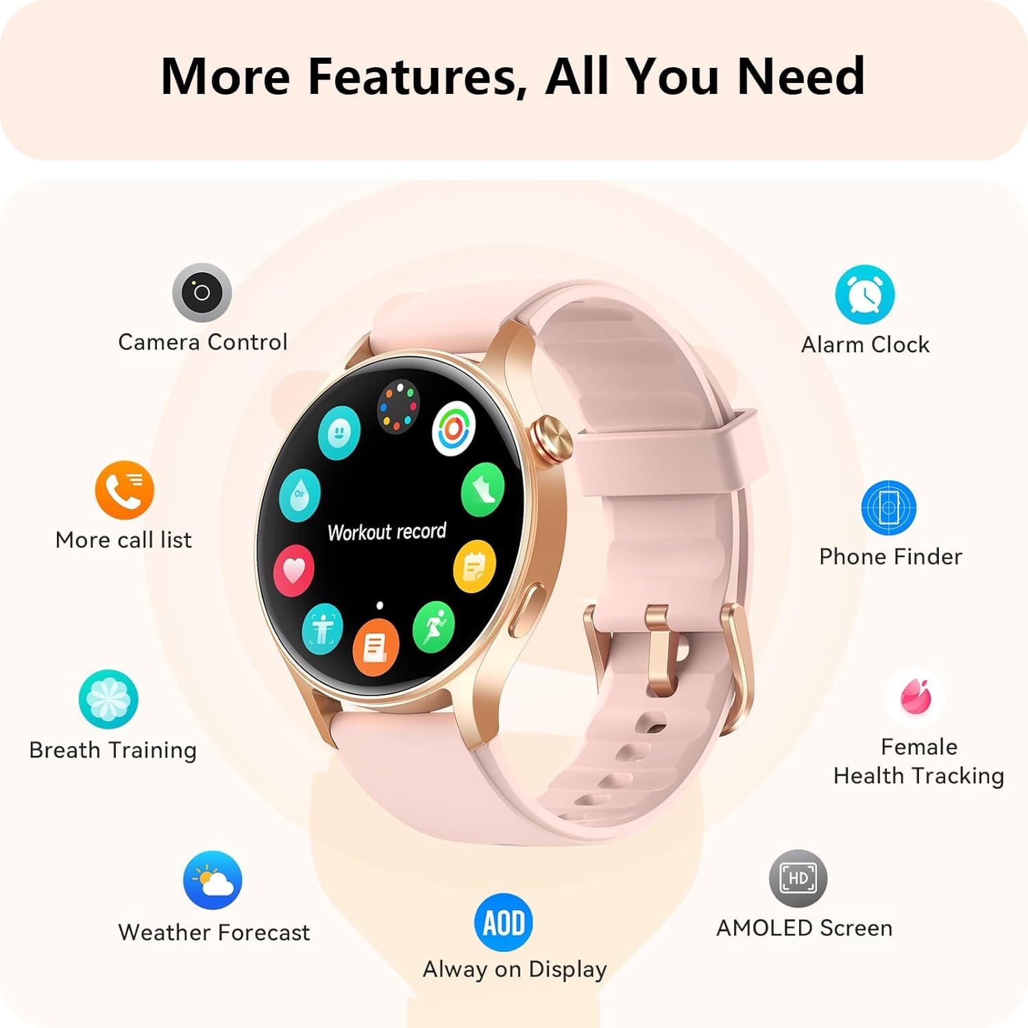 Smart Watch for Women Fitness Trackers with Heart Rate