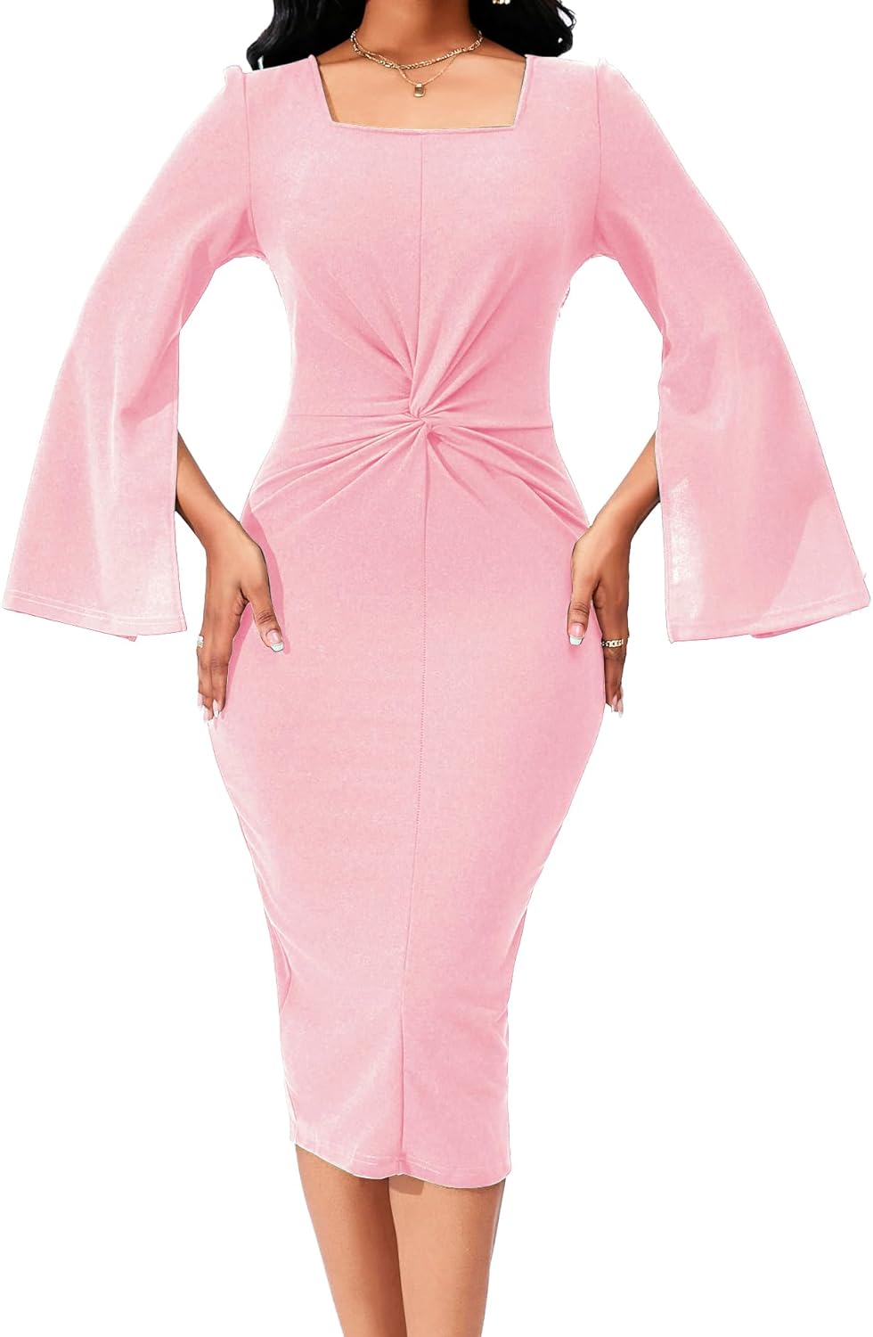 Women’s Ruffle Sleeve Business Dress