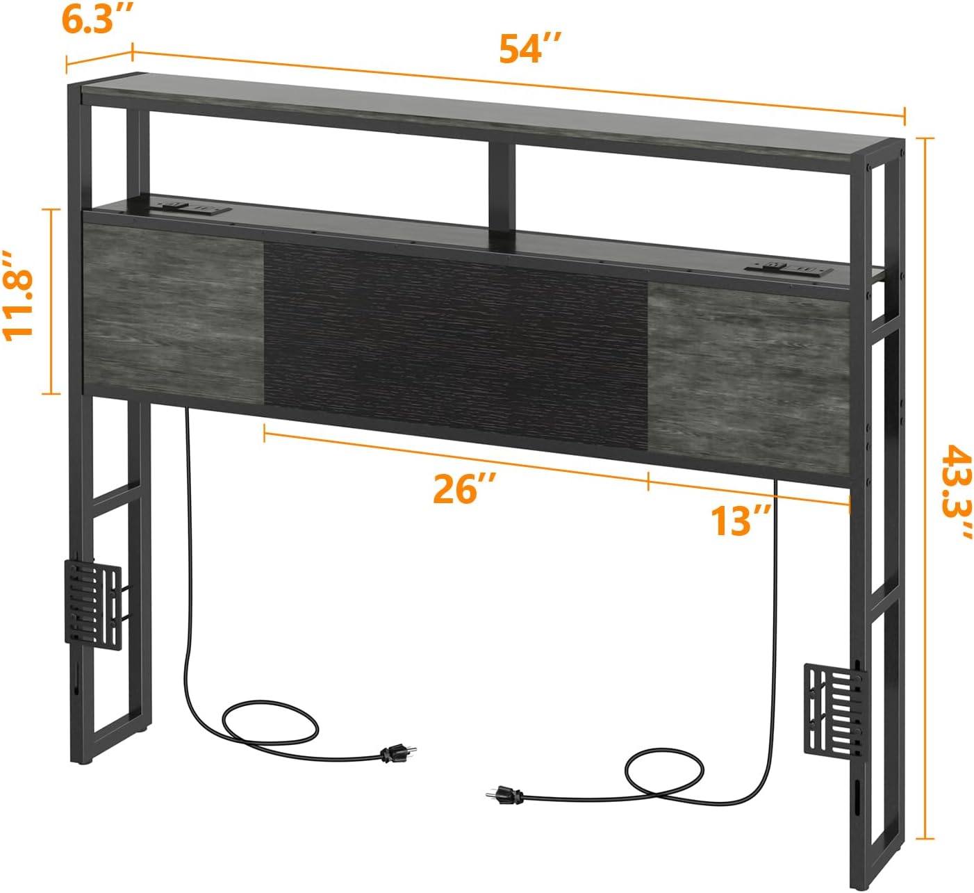 Livofloral Headboard Full Size with Charging Station