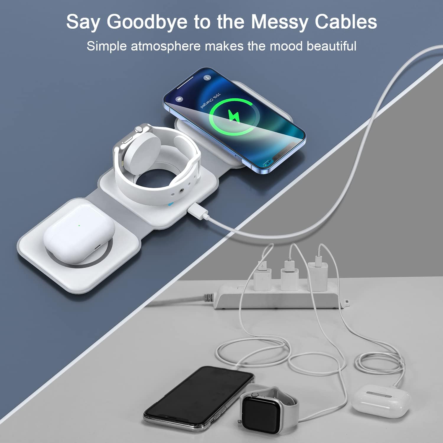 RTOPS 3-in-1 Magnetic Wireless Charger for iPhone