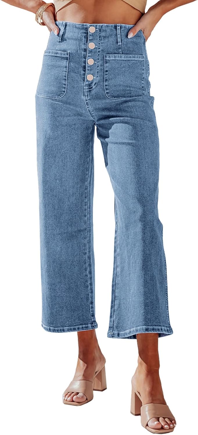 Sidefeel Women's Wide Leg Jeans