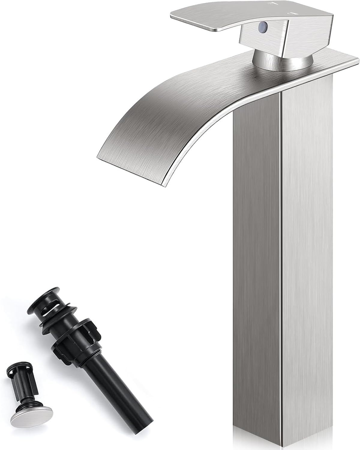 Matte Black Waterfall Bathroom Faucet
