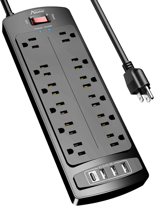 ALESTOR Power Strip Surge Protector