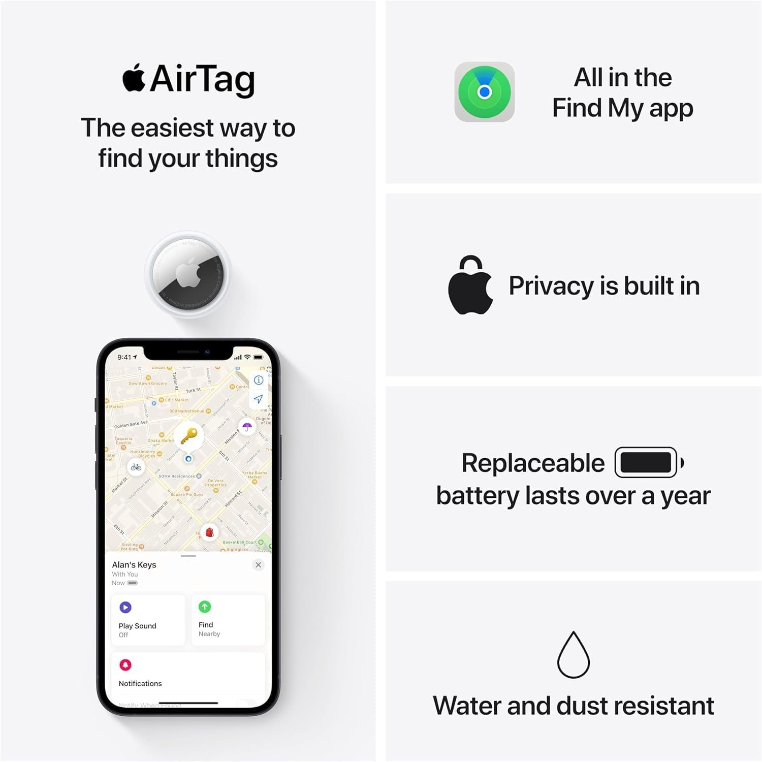 Apple AirTag 4 Pack – Item Tracker