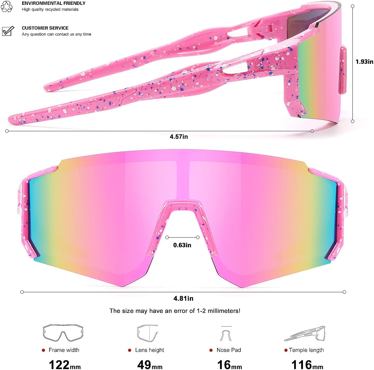 Kids Sunglasses Youth Baseball Sunglasses for Boys Girls