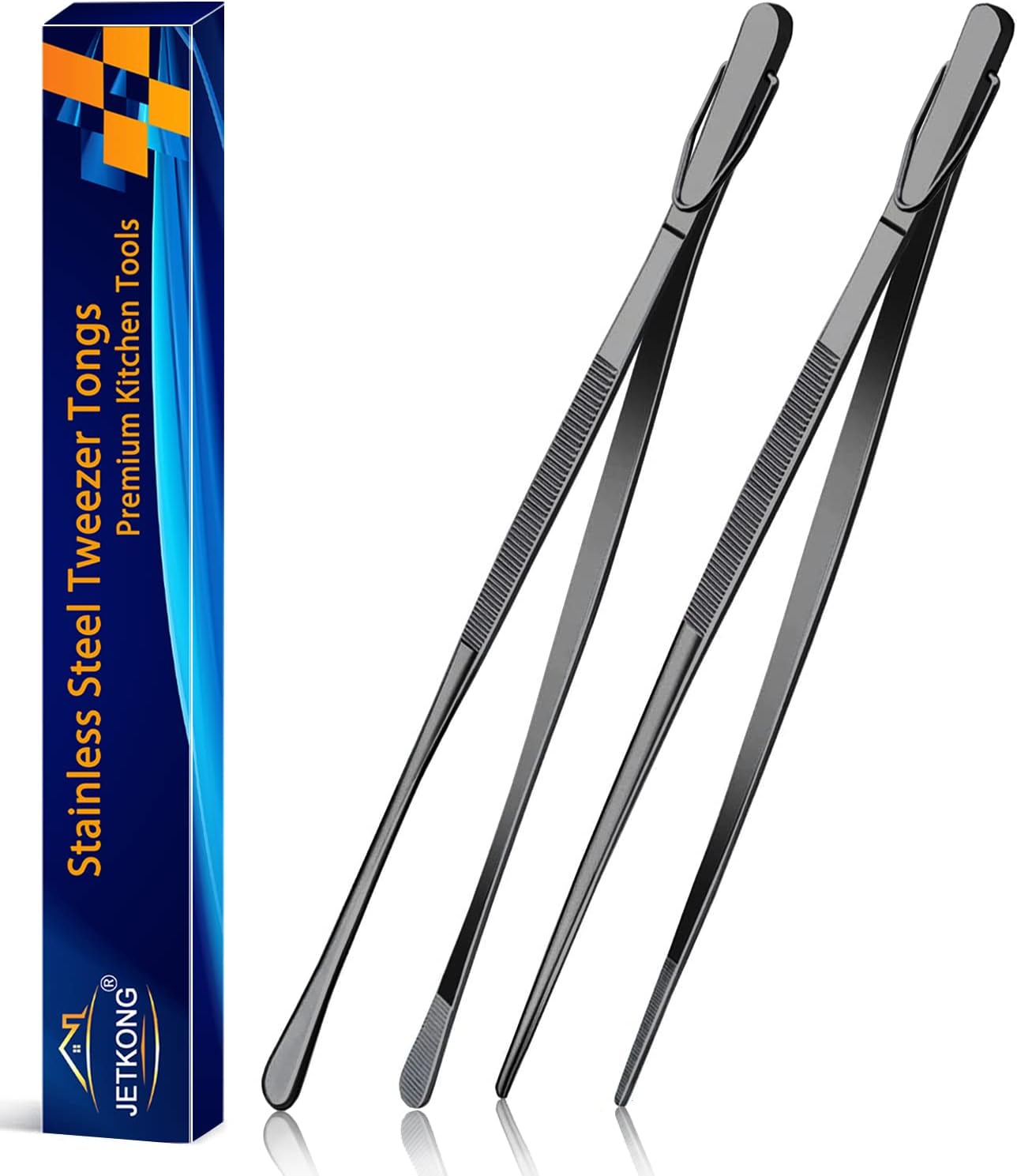 JETKONG Kitchen Tweezers Fine Tweezer Tongs