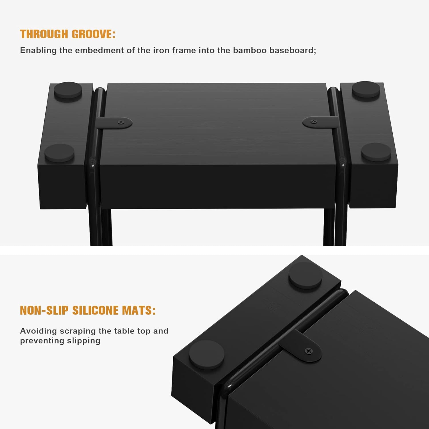 Wican Napkin Holder for Table Bamboo Iron Standing