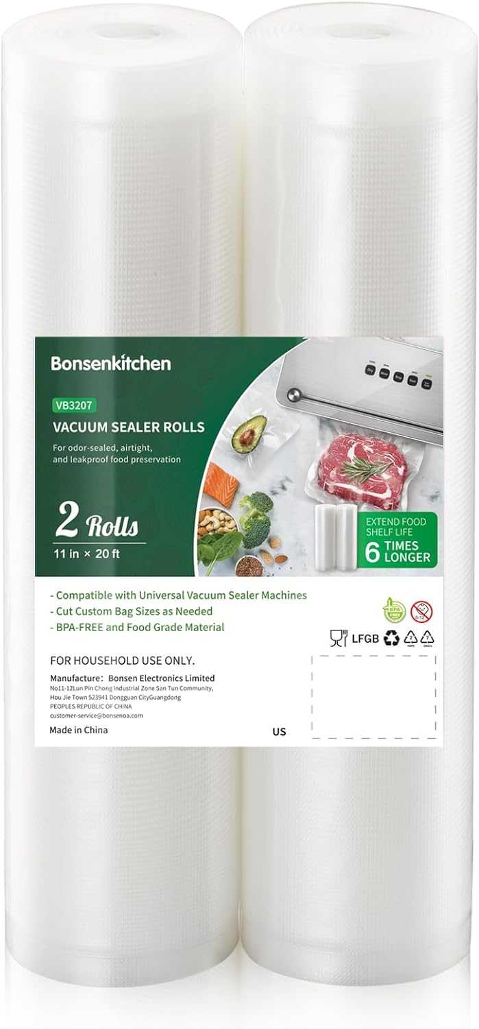 Bonsenkitchen Vacuum Sealer Bags Food Storage Rolls