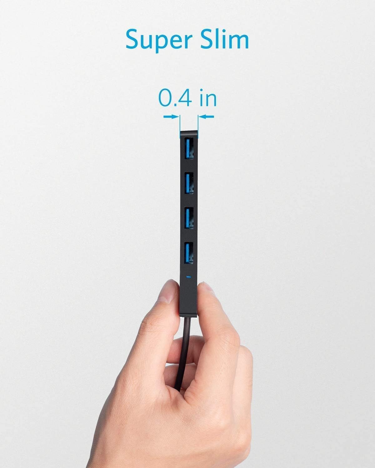 Anker 4-Port USB 3.0 Hub with 2ft Extended Cable