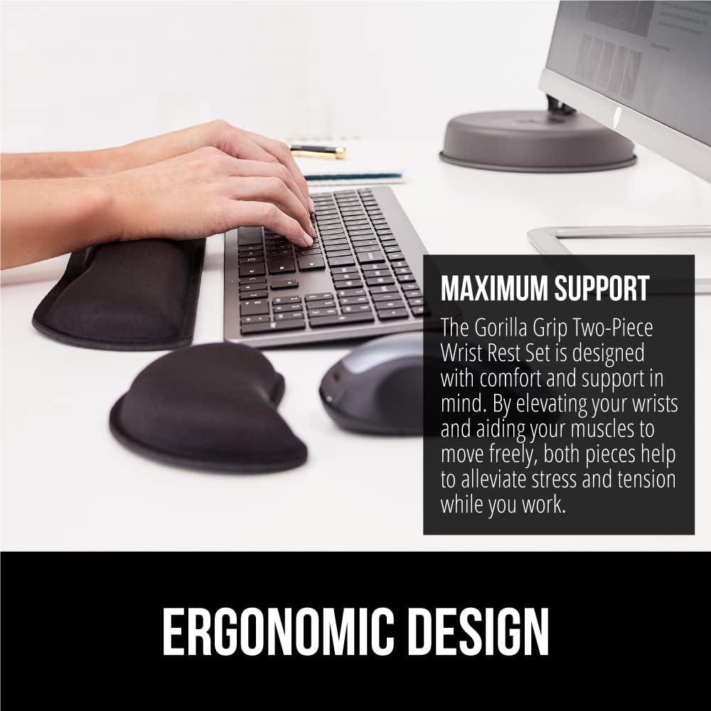 Gorilla Grip Memory Foam Wrist Rest Keyboard & Mouse
