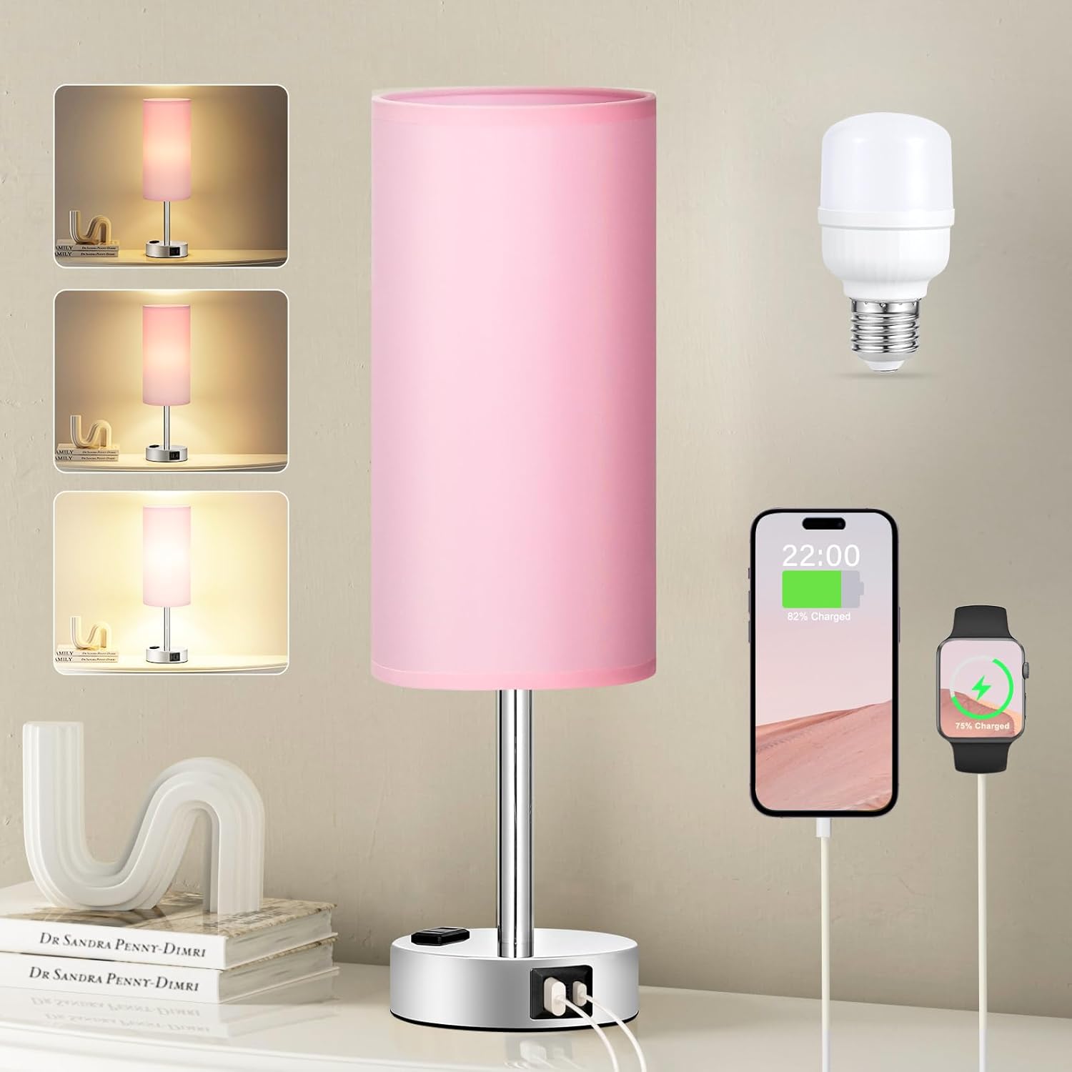 Bedside Touch Lamp 3-Way Dimmable
