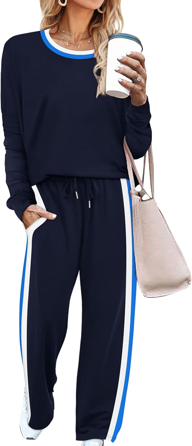 WIHOLL Wide Leg Sweatpants Set Women