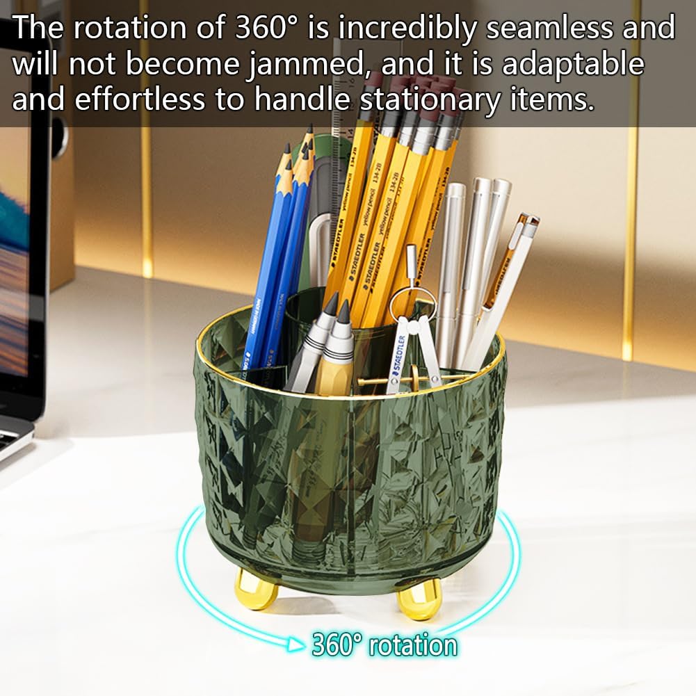 Dark Green Pen Pencil Holder for Desk